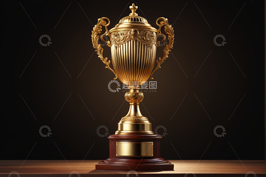 金色奖杯特写