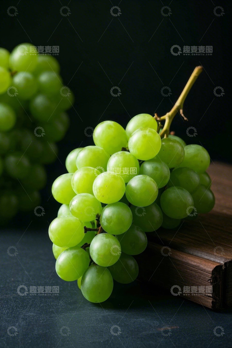 高清大图下载【趣麦麦图】绿色葡萄静物特写