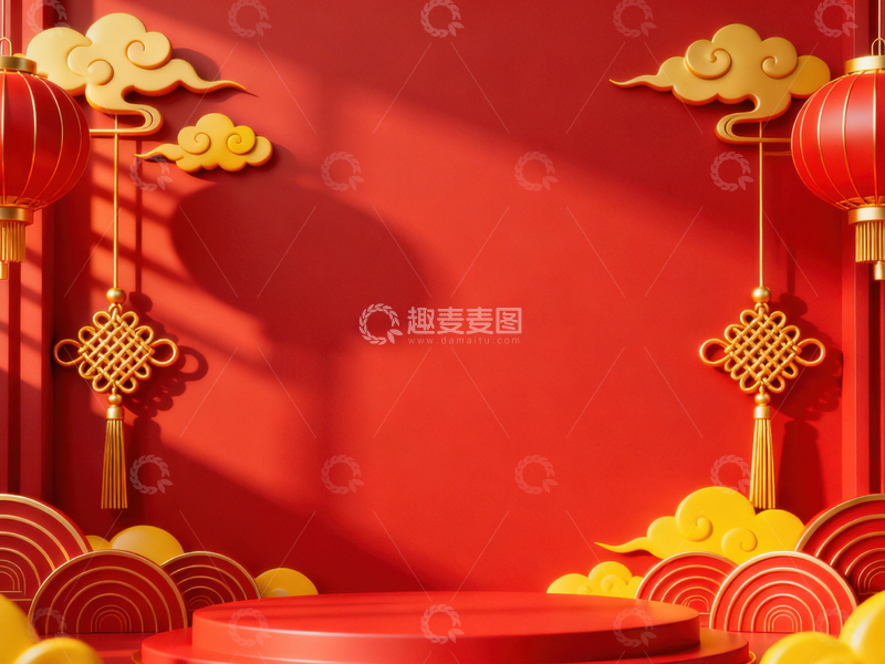 高清大图下载【趣麦麦图】 新年元旦春节背景_普屏420