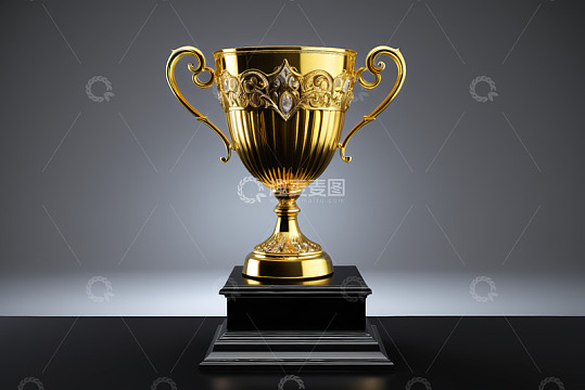 金色奖杯特写