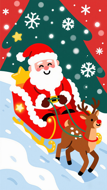 圣诞节海报插画