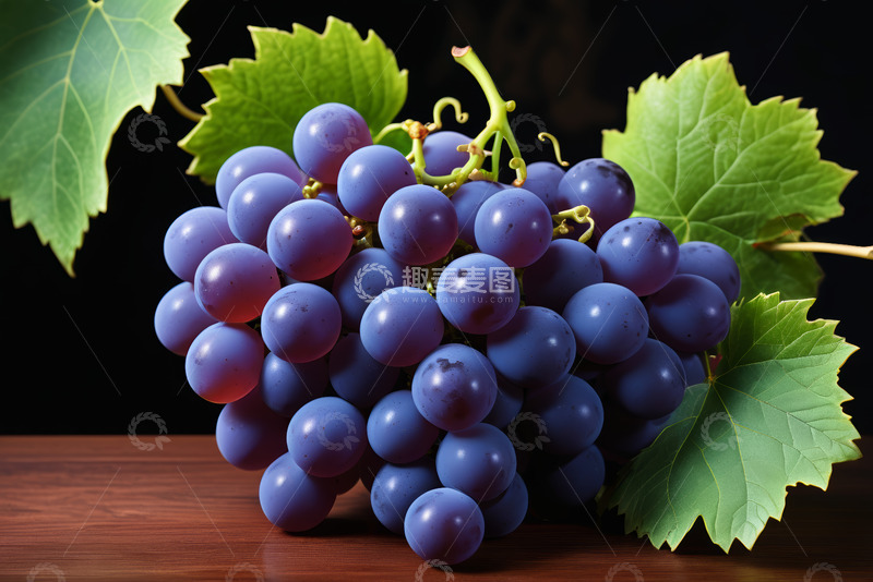 高清大图下载【趣麦麦图】新鲜紫葡萄特写