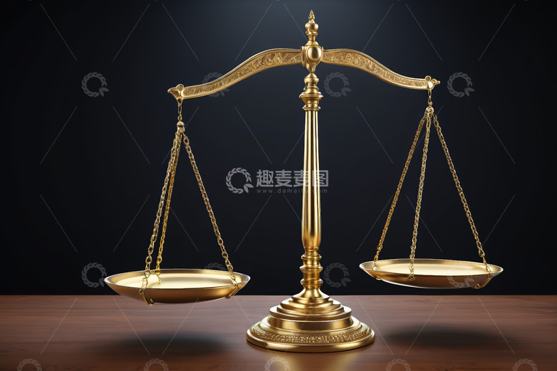 高清大图下载【趣麦麦图】金色天平秤静物特写