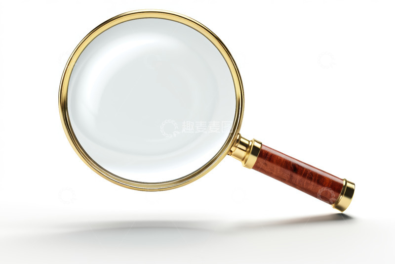 高清大图下载【趣麦麦图】金色放大镜特写