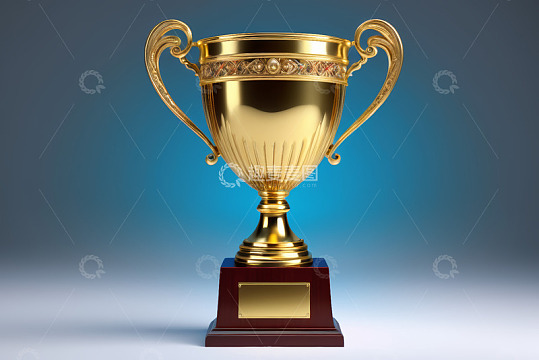 金色奖杯特写