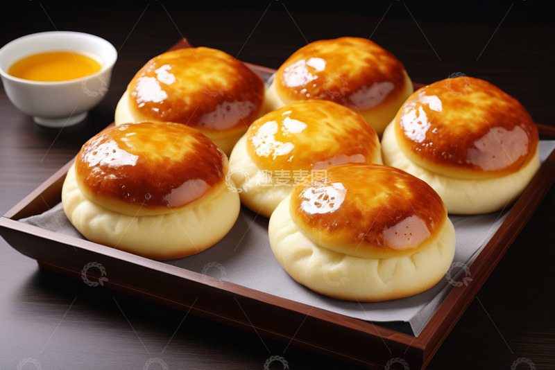 高清大图下载【趣麦麦图】托盘上的美味烘焙面点