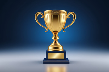 金色奖杯特写
