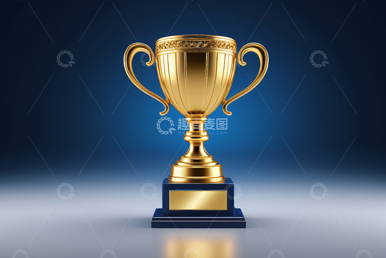 金色奖杯特写