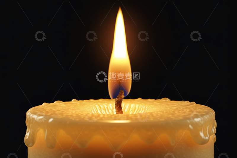 高清大图下载【趣麦麦图】燃烧的蜡烛特写素材