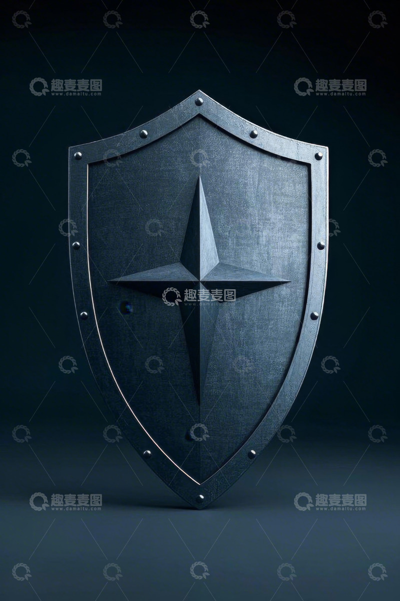 高清大图下载【趣麦麦图】金属盾牌素材