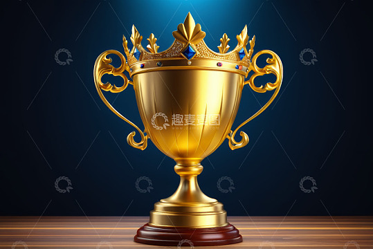 金色奖杯特写