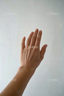 手部特写展示手掌姿态