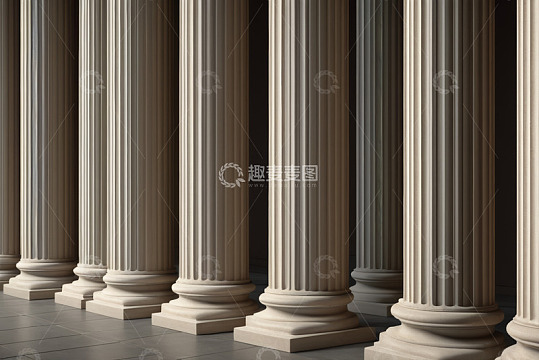 古典风格建筑柱子特写