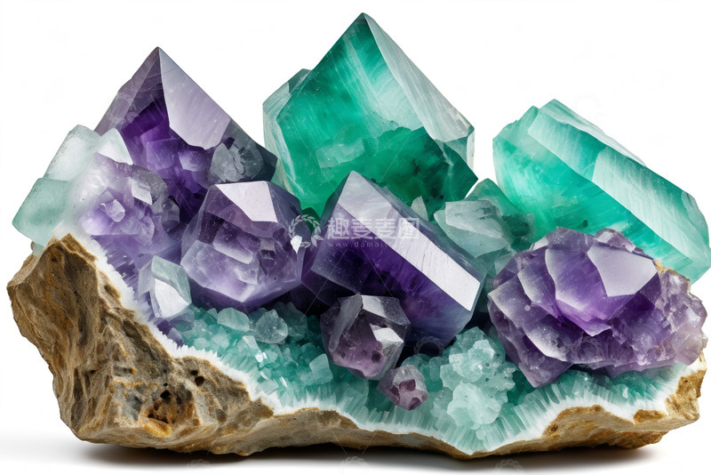 高清大图下载【趣麦麦图】多彩矿物晶体标本