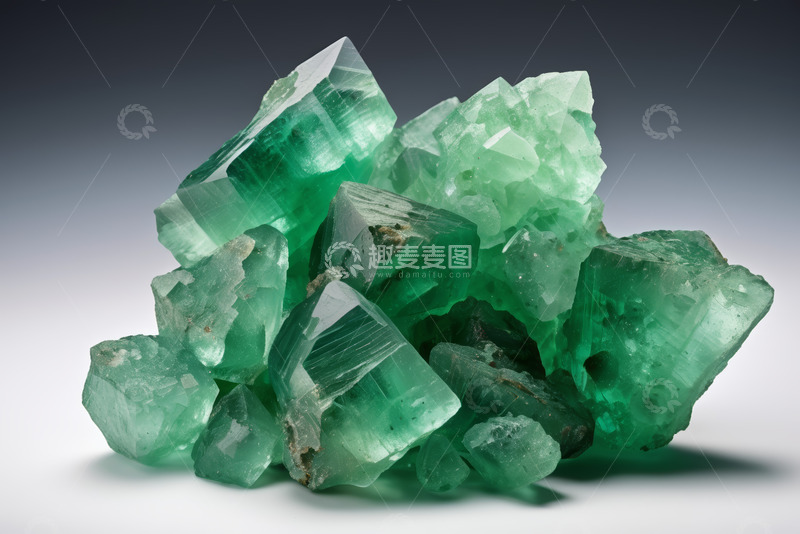 高清大图下载【趣麦麦图】绿色晶体宝石特写