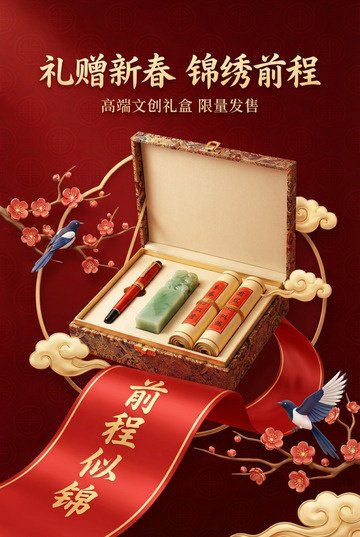 新春文创礼盒锦绣前程
