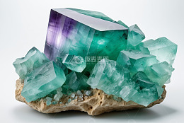 多彩矿物晶体特写