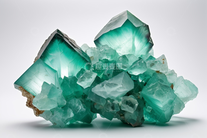 高清大图下载【趣麦麦图】绿色晶体矿物特写