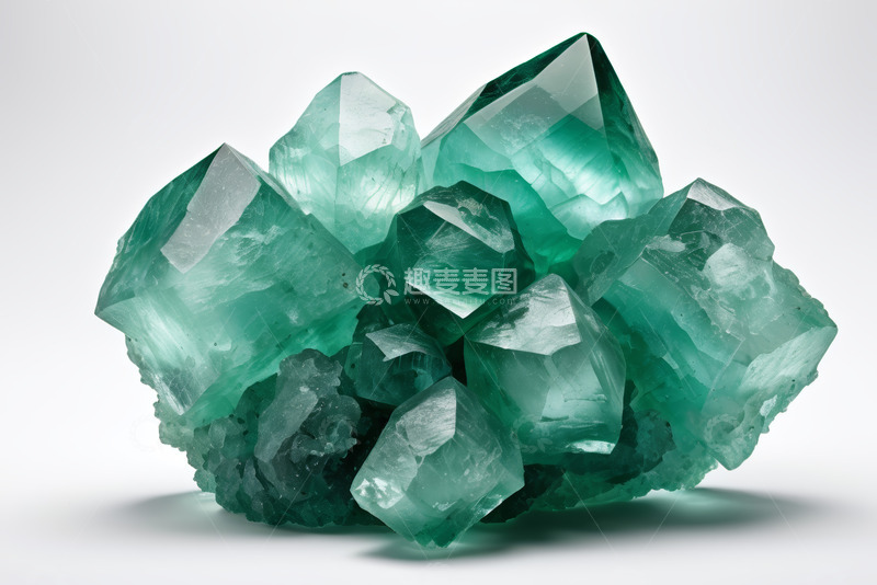 高清大图下载【趣麦麦图】绿色水晶矿物特写