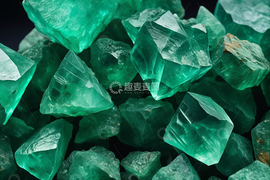 绿色水晶宝石特写