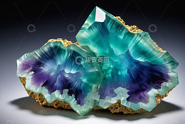 多彩矿物晶体特写