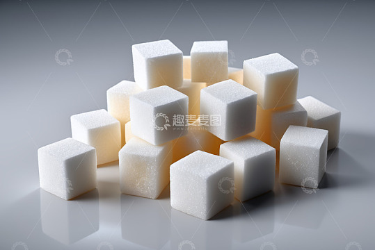 堆叠的方糖特写