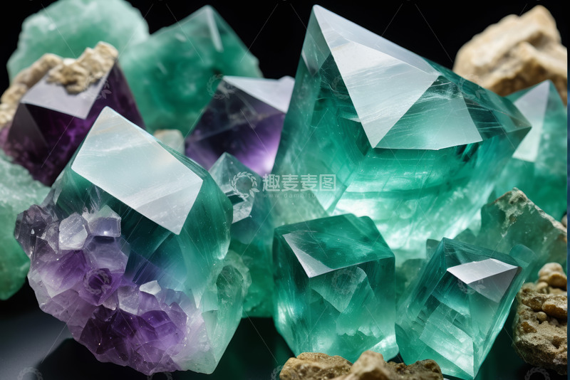 高清大图下载【趣麦麦图】多彩水晶矿物特写素材