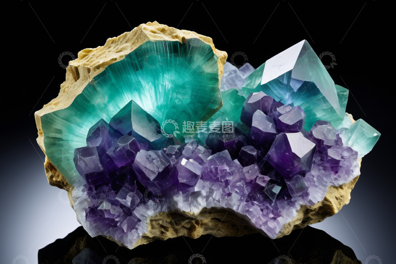 高清大图下载【趣麦麦图】多彩水晶矿石特写