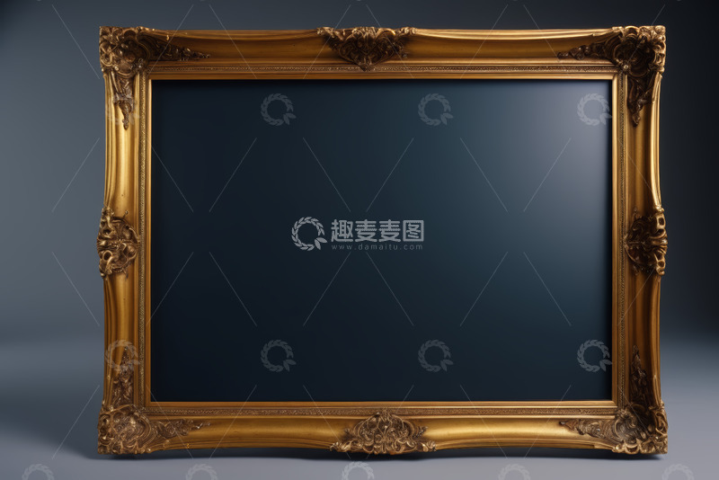 高清大图下载【趣麦麦图】古典金色艺术画框