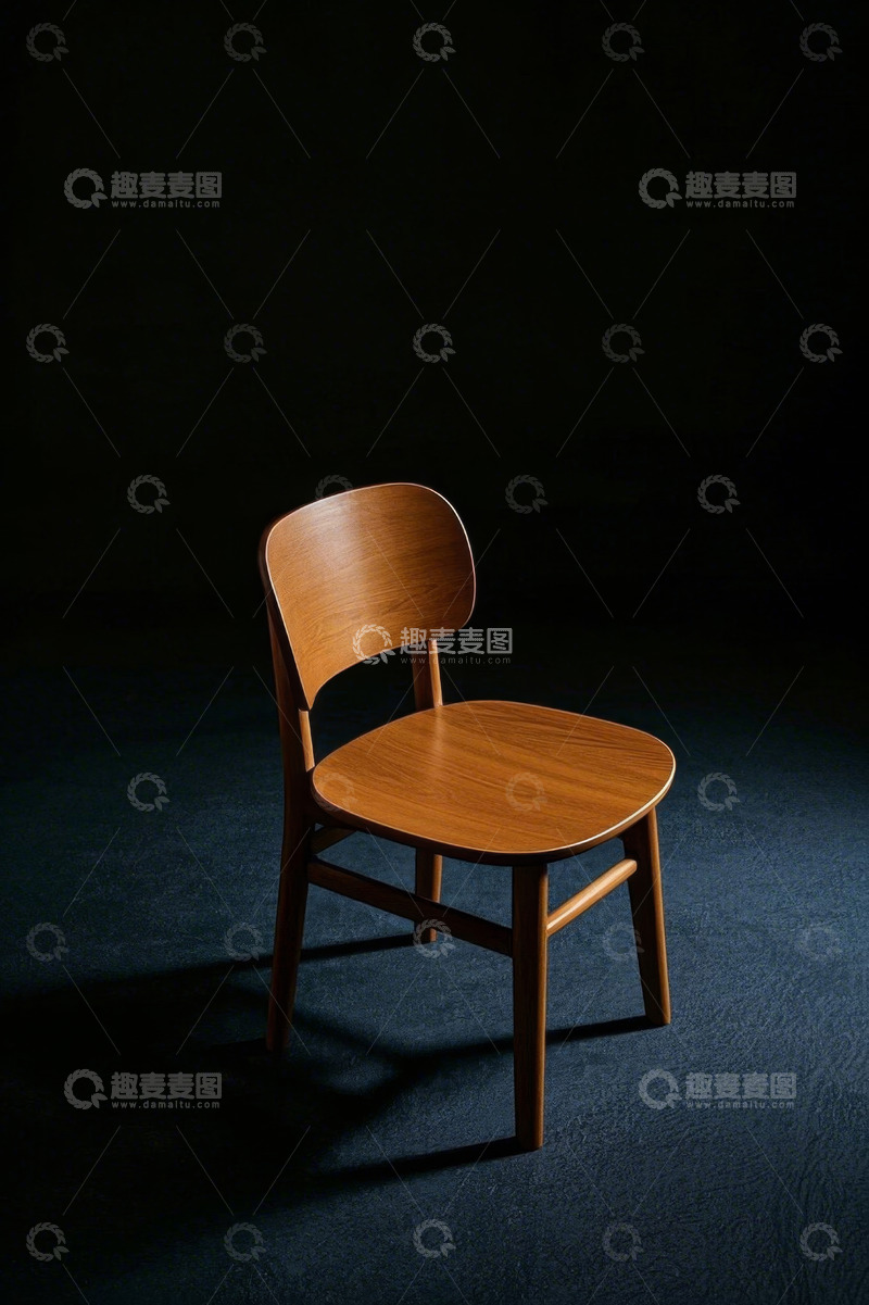 高清大图下载【趣麦麦图】现代木质椅子家居静物素材