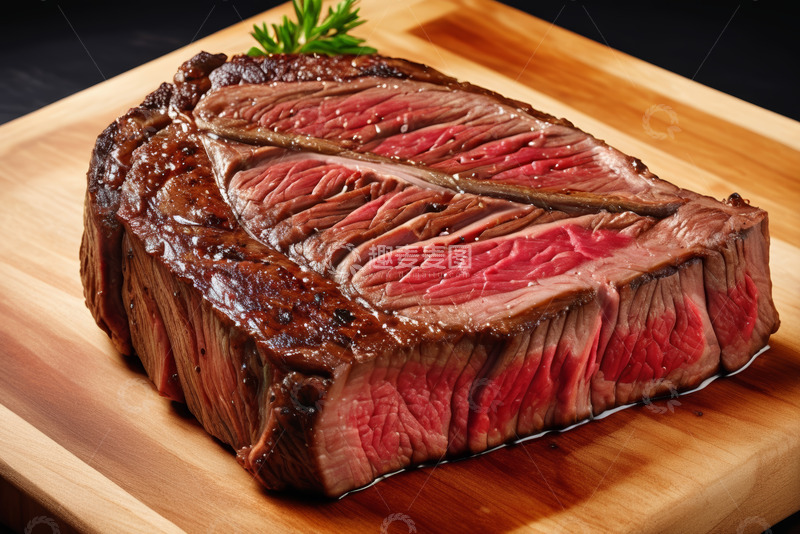 高清大图下载【趣麦麦图】砧板上的美味牛排