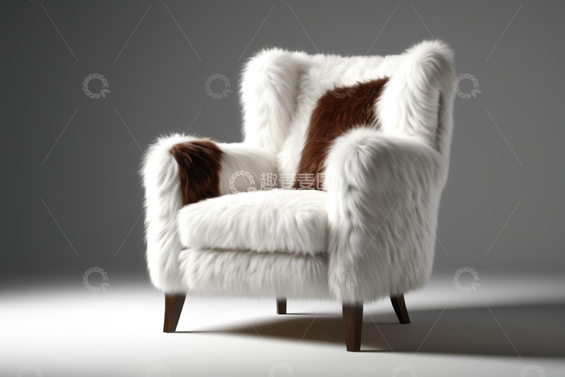 高清大图下载【趣麦麦图】毛绒装饰沙发素材
