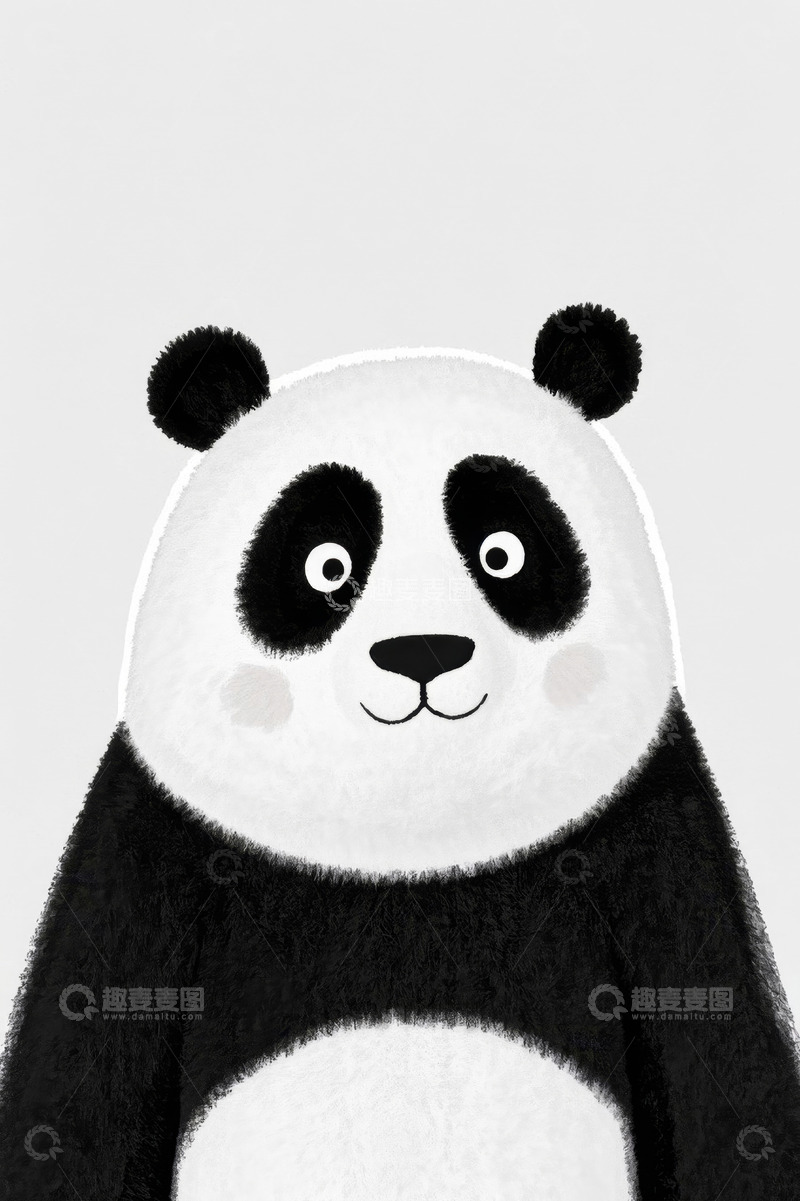 高清大图下载【趣麦麦图】可爱卡通熊猫形象