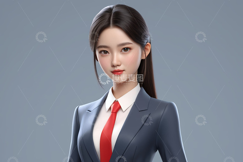 职业装女性人物肖像