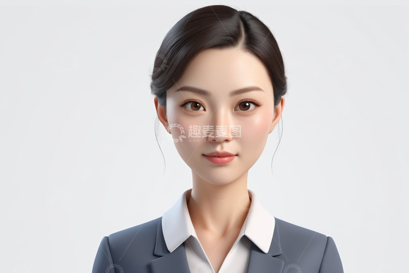 高清大图下载【趣麦麦图】职业女性半身肖像