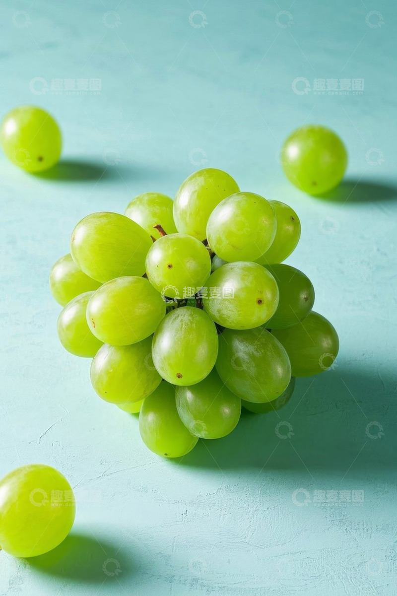 高清大图下载【趣麦麦图】青色葡萄静物摆拍