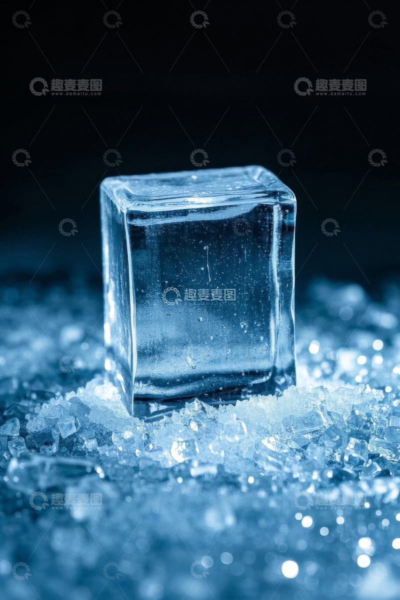 高清大图下载【趣麦麦图】透明冰块特写