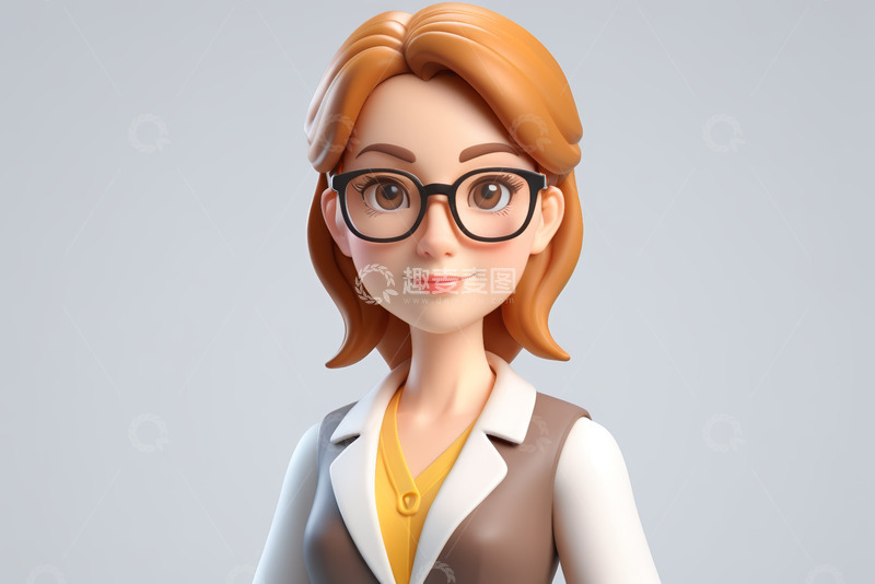 高清大图下载【趣麦麦图】卡通风格职业女性形象