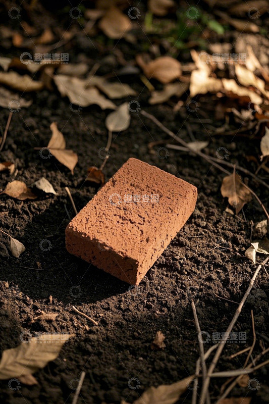 地面上的红色砖块