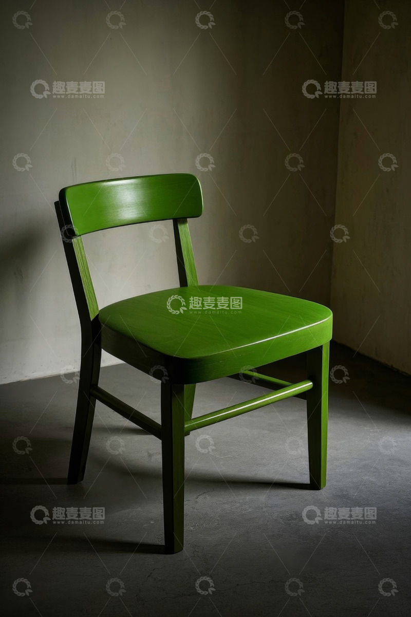高清大图下载【趣麦麦图】绿色现代简约风格椅子