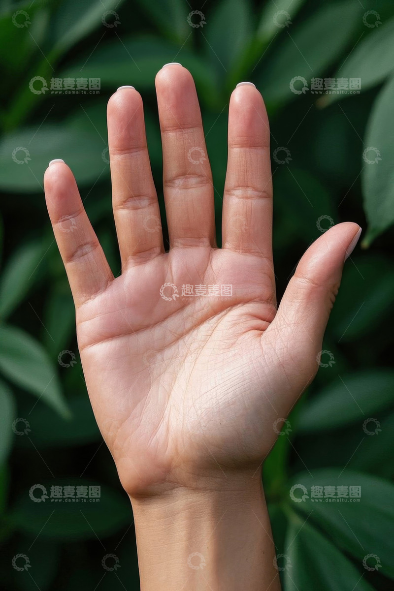高清大图下载【趣麦麦图】张开的手掌特写