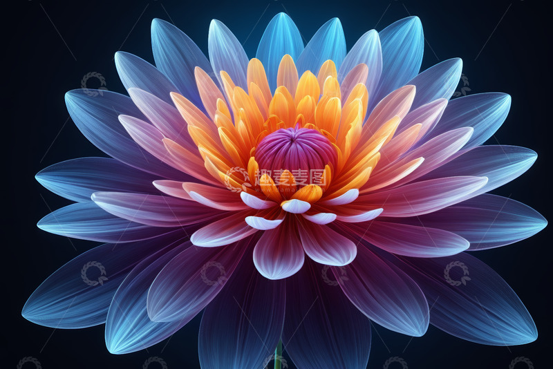 高清大图下载【趣麦麦图】多彩花卉抽象设计素材