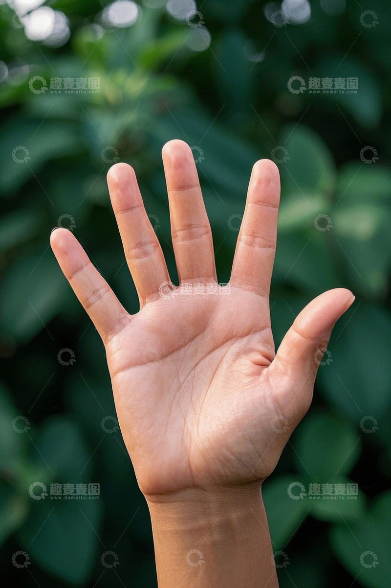 高清大图下载【趣麦麦图】张开的手掌特写