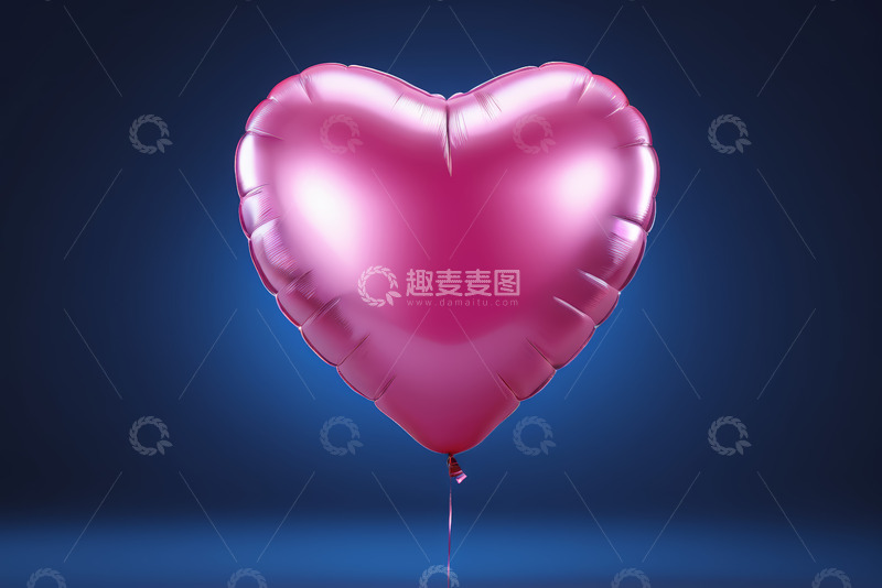 高清大图下载【趣麦麦图】心形粉色气球特写