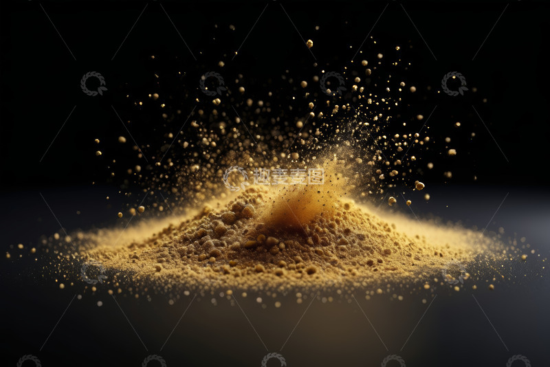 高清大图下载【趣麦麦图】金色粉末飞扬特写