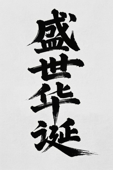 盛世华诞书法字体素材