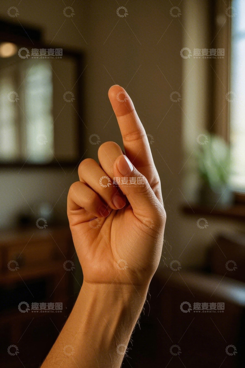 高清大图下载【趣麦麦图】室内手势特写素材