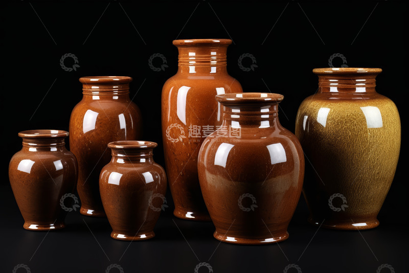 高清大图下载【趣麦麦图】一组陶瓷花瓶静物