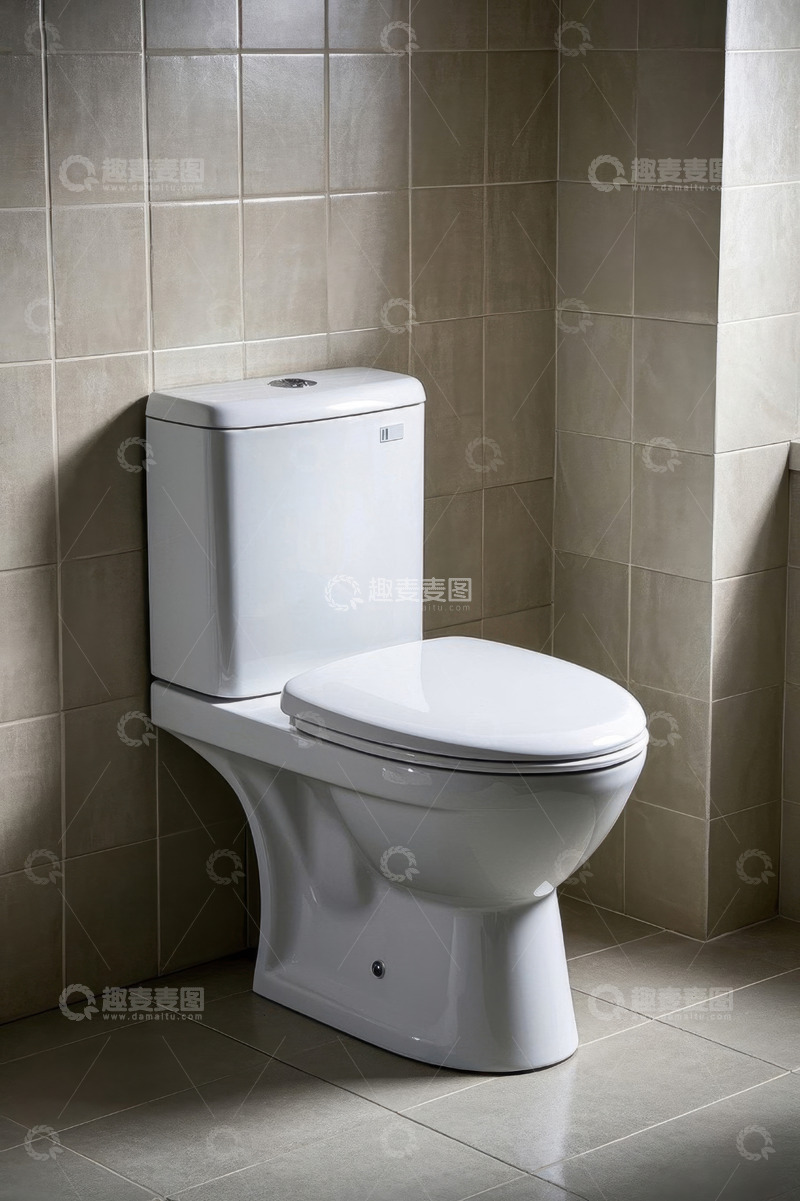 高清大图下载【趣麦麦图】卫生间白色陶瓷马桶