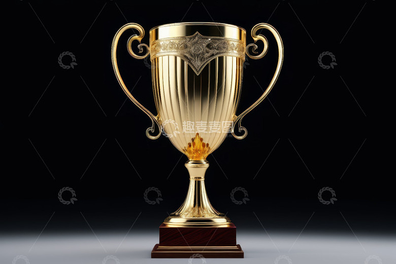 金色奖杯特写